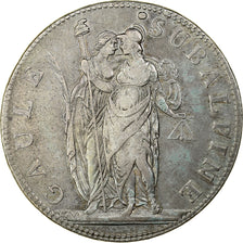 ESTADOS ITALIANOS, PIEDMONT REPUBLIC, 5 Francs, AN 10 (1801), Turin, Prata