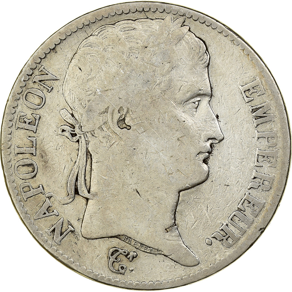 Moneta, Francia, Napoleon I, 5 Francs, 1812, Limoges, MB, Argento, Gadoury:584