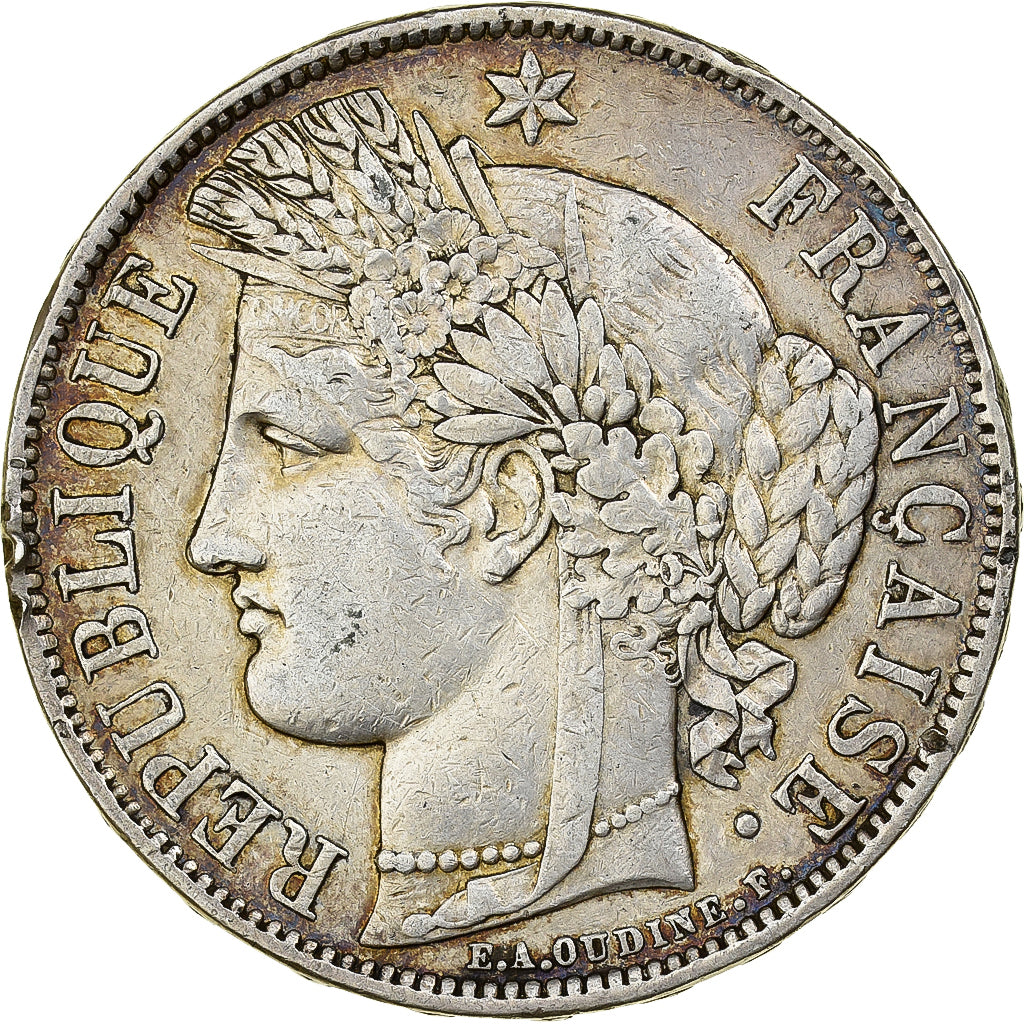 France, Cérès, 5 Francs, 1870, Paris, VF(30-35), Silver, KM:818.1