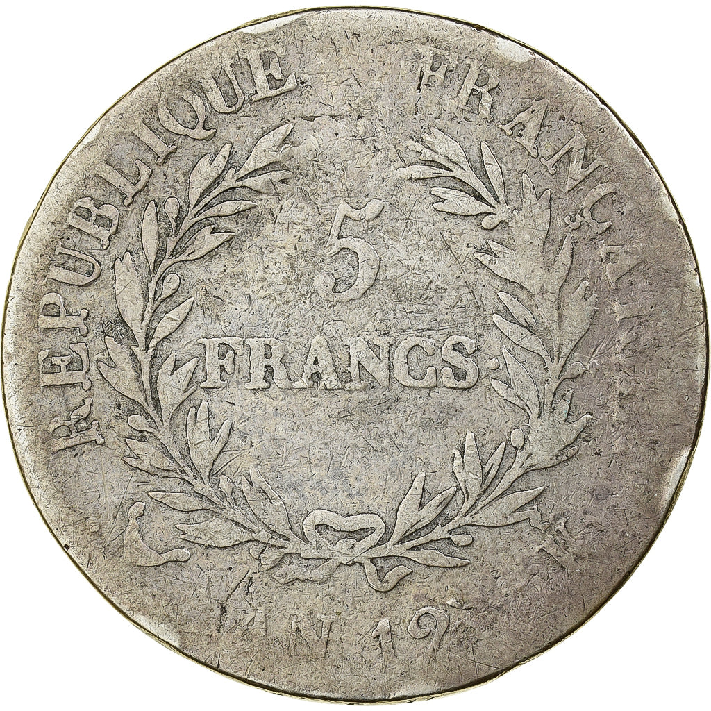 Coin, France, Napoléon I, 5 Francs, 1803, Bordeaux, F(12-15), Silver