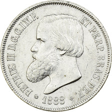 Brasile, Pedro II, 2000 Reis, 1888, Argento, BB, KM:485