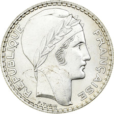 Francja, 20 Francs, Turin, 1938, Paris, Srebro, AU(55-58), Gadoury:852, KM:879