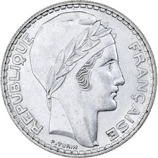 Francja, 20 Francs, Turin, 1938, Paris, Srebro, AU(55-58), Gadoury:852, KM:879