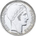 France, 20 Francs, Turin, 1933, Paris, Rameaux longs, Silver, AU(55-58)