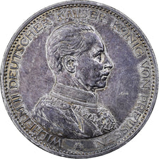Coin, German States, PRUSSIA, Wilhelm II, 5 Mark, 1914, Berlin, AU(50-53)