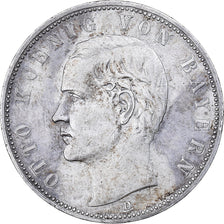 Estados Alemães, BAVARIA, Otto, 5 Mark, 1902, Munich, Prata, AU(50-53), KM:915