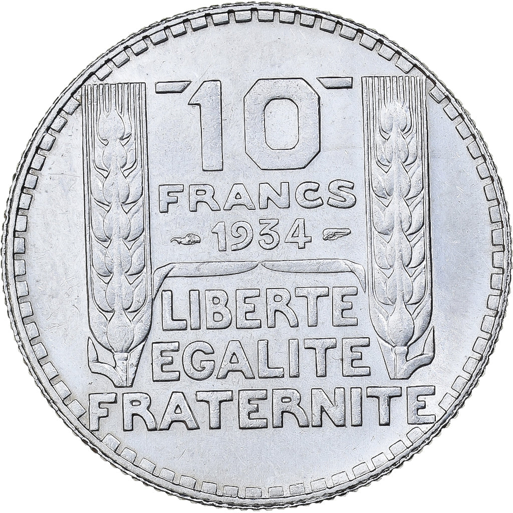 Moneta, Francia, Turin, 10 Francs, 1934, Paris, BB+, Argento, KM:878