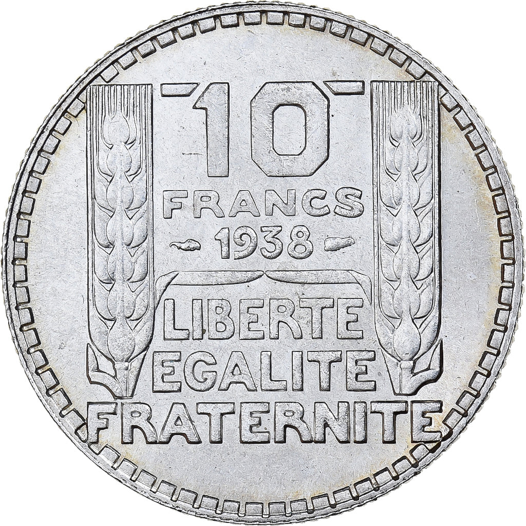 Frankrijk, 10 Francs, Turin, 1938, Paris, Zilver, PR, Gadoury:801, KM:878