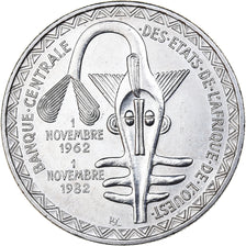 West African States, 5000 Francs, 1982, Silver, AU(55-58), KM:11