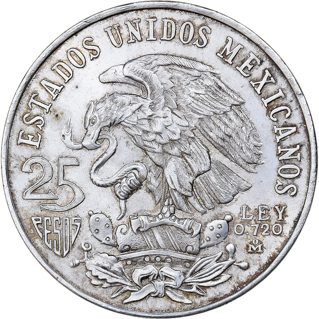 Mexico, 25 Pesos, 1968, Mexico, Silver, EF(40-45), KM:479.1
