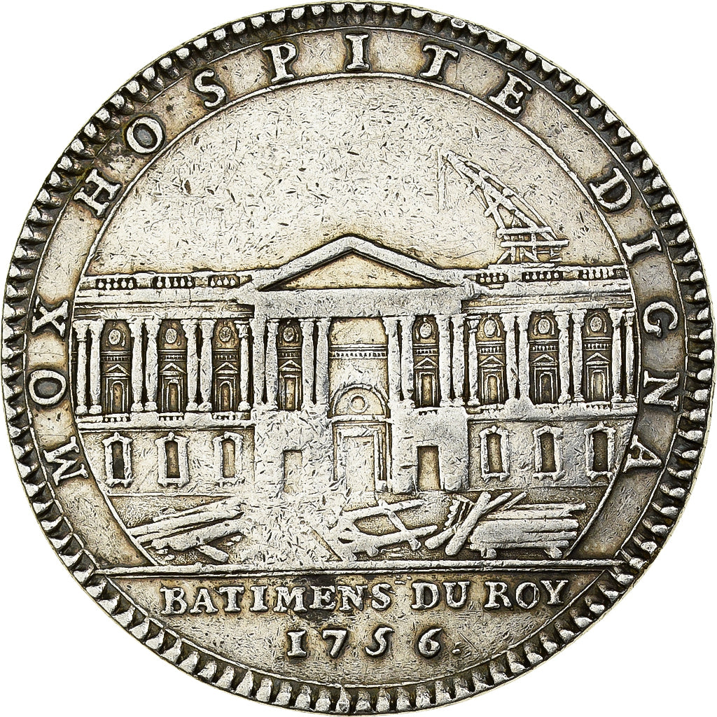 France, Token, Louis XVI, Bâtiments du roi, colonnade du Louvre, 1756