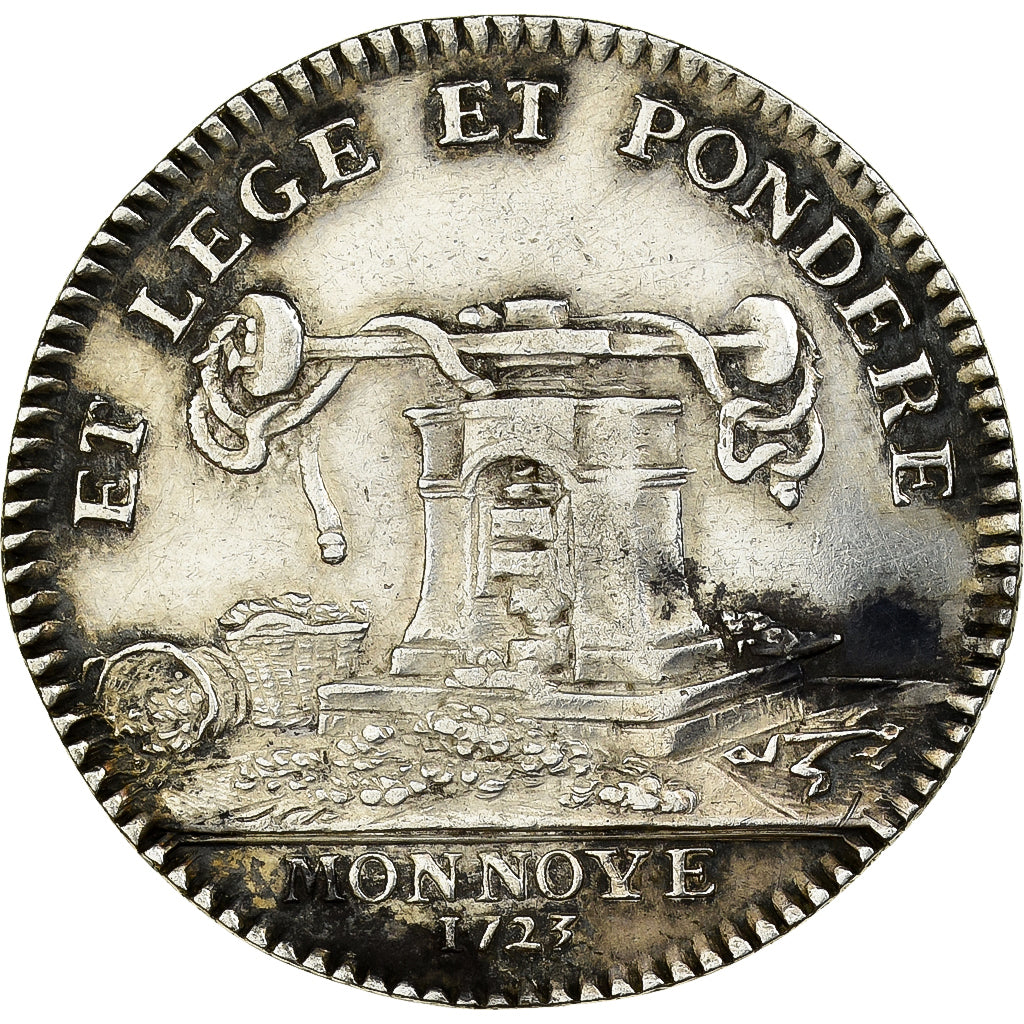 France, Token, Louis XV, Monnaie de Paris, 1723, Duvivier, AU(55-58), Silver