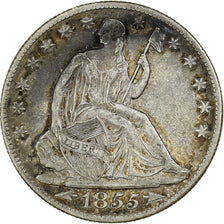 Stati Uniti, Half Dollar, Seated Liberty Half Dollar, 1855, U.S. Mint, Argento