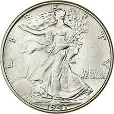 Coin, United States, Liberty Walking, Half Dollar, 1947, Philadelphia