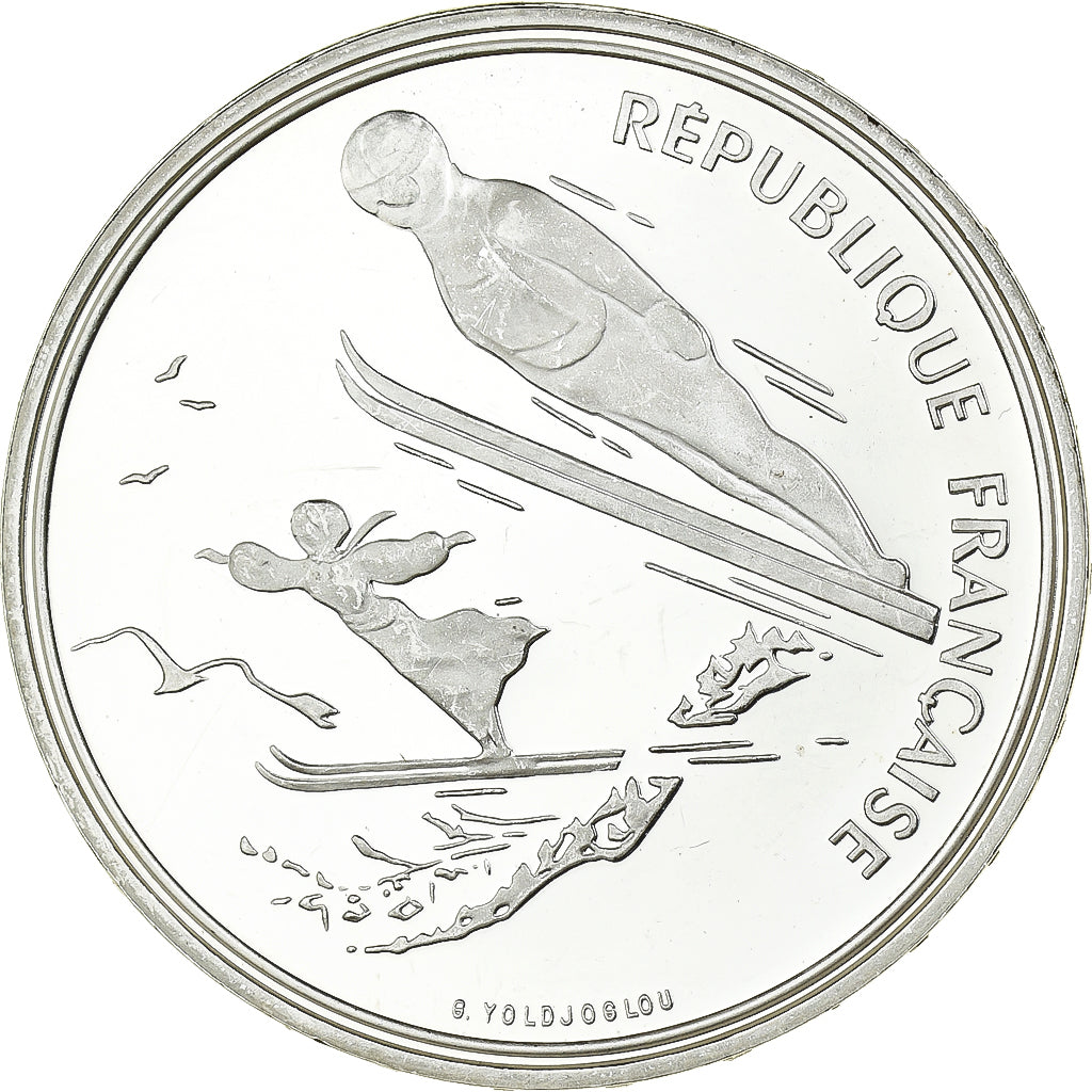 Moneta, Francja, 100 Francs, 1991, Proof, MS(65-70), Srebro, KM:995, Gadoury:C20