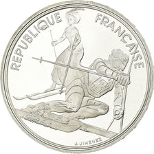 Moneda, Francia, 100 Francs, 1990, JO d' Albertville 1992, Slalom,BE, FDC