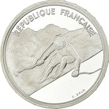 France, 100 Francs, JO Albertville 92, 1989, Paris, BE, Argent, FDC, Gadoury:C1