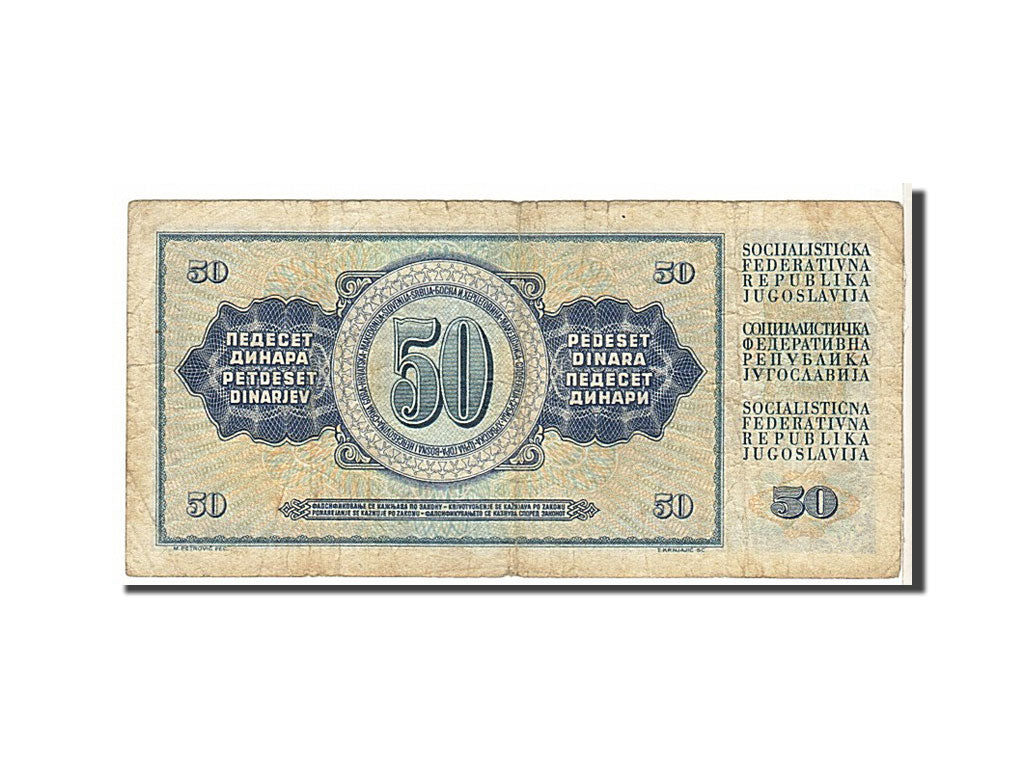 Billete, 50 Dinara, 1968, Yugoslavia, KM:83b, RC