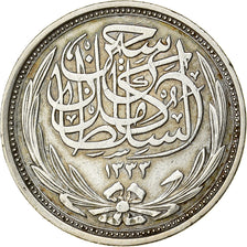 Egypt, Hussein Kamil, 10 Piastres, 1917/AH1335, Silver, AU(50-53), KM:319