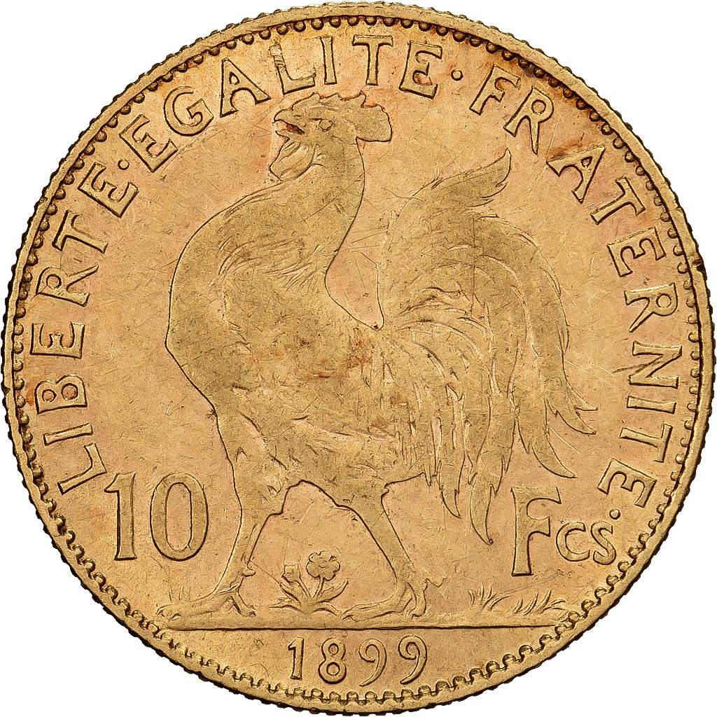 Francia, Marianne, 10 Francs, 1899, Paris, MB+, Oro, KM:846, Gadoury:1017