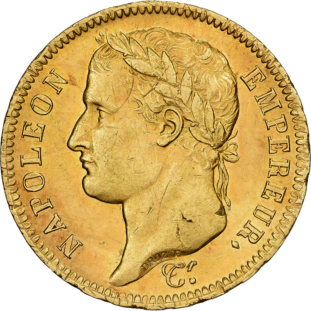 Munten, Frankrijk, Napoléon I, 40 Francs, 1812, Paris, ZF+, Goud, KM:696.1