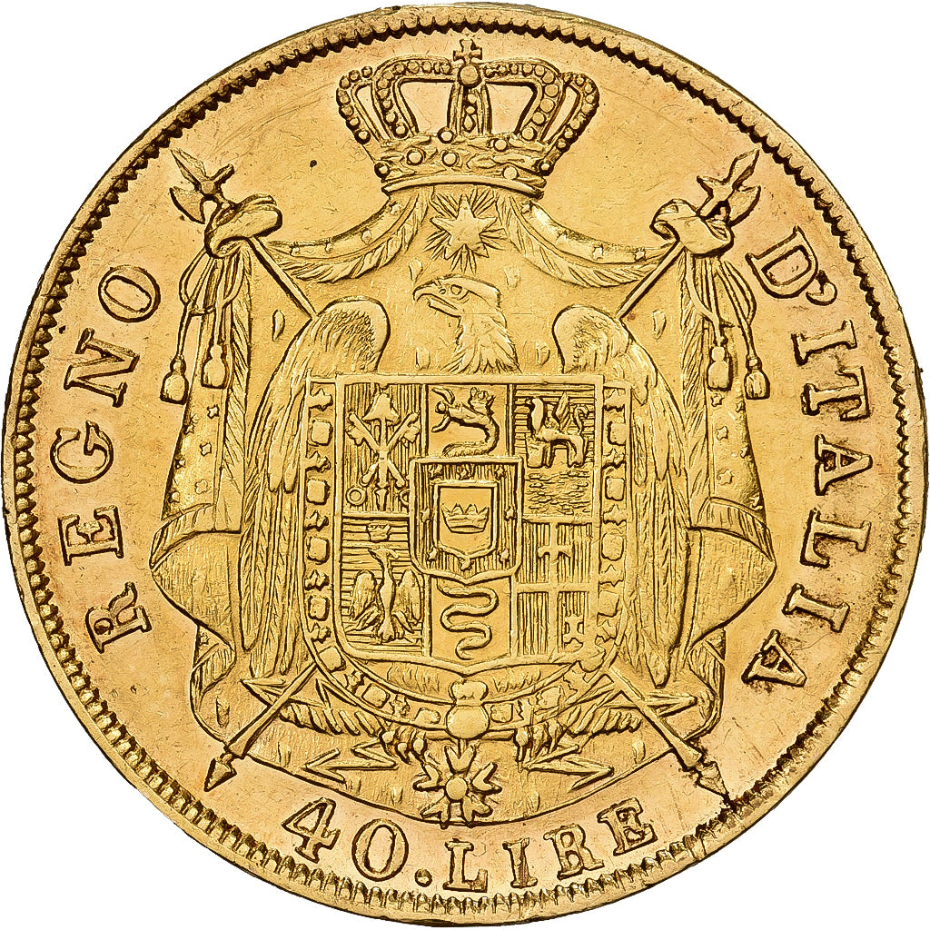 Italian States, KINGDOM OF NAPOLEON, Napoleon I, 40 Lire, 1812, Milan, Gold