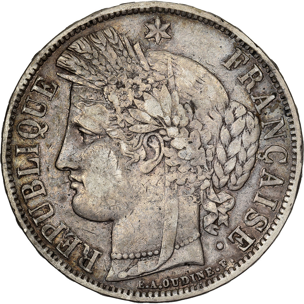 France, Cérès, 5 Francs, 1870, Paris, VF(30-35), Silver, KM:818.1