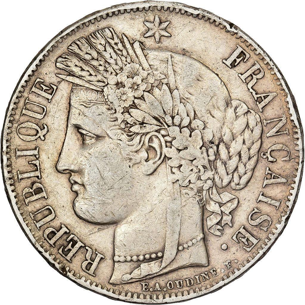France, Cérès, 5 Francs, 1849, Paris, VF(30-35), Silver, KM:761.1, Gadoury:719