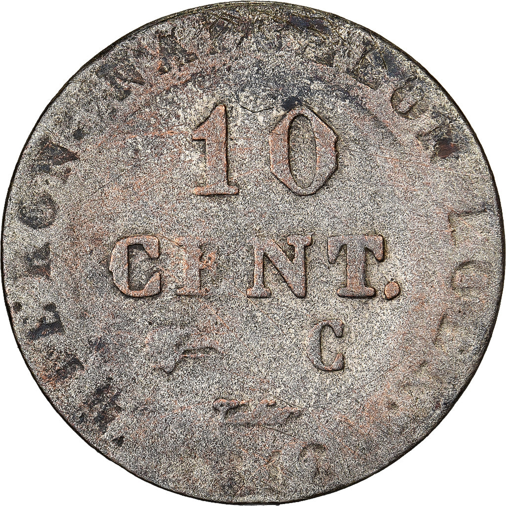 Landy niemieckie, WESTPHALIA, Jérôme Bonaparte, 10 Centimes, 1812, Kassel