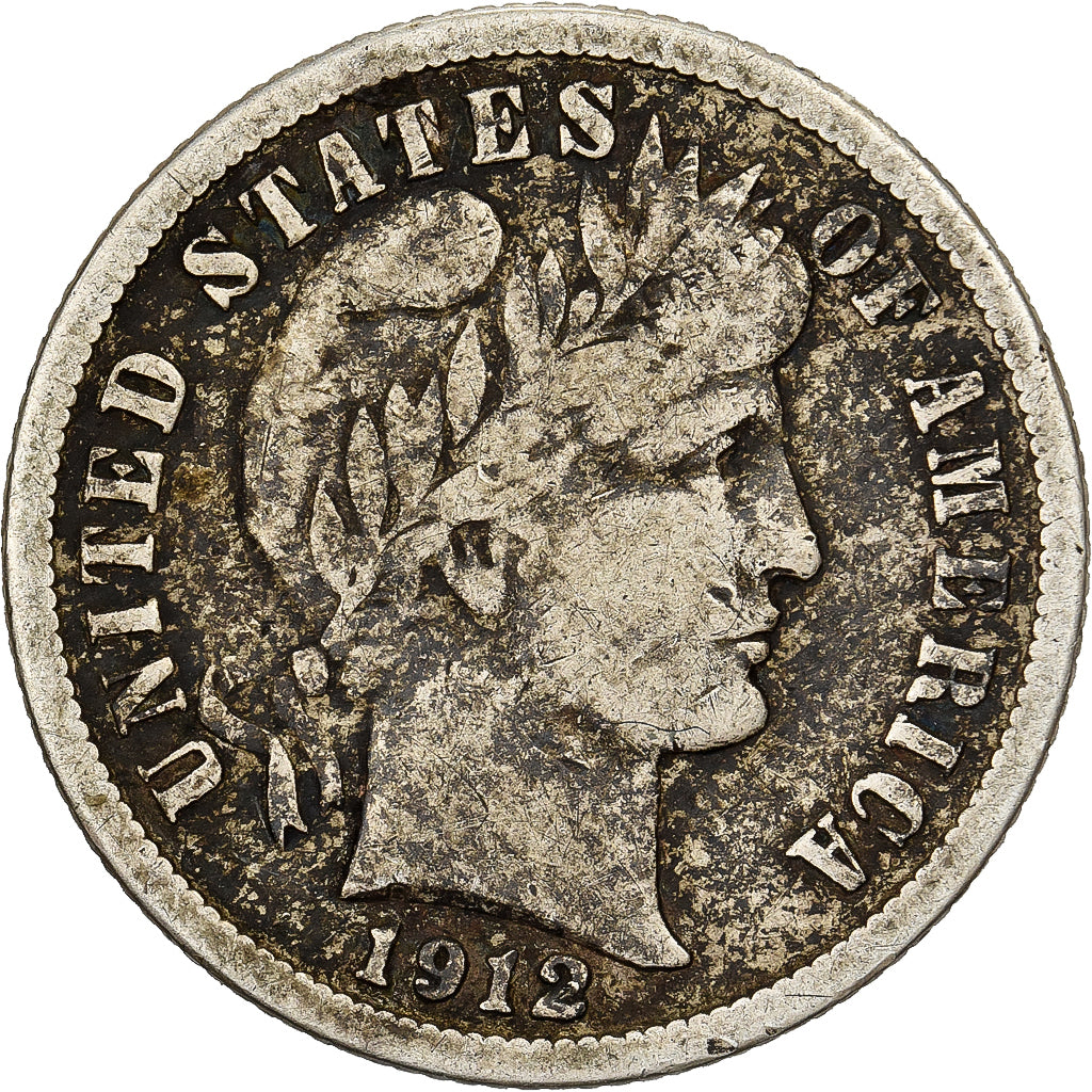 États-Unis, Dime, Barber Dime, 1916, San Francisco, Argent, TB+, KM:113