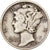 United States, Dime, Mercury Dime, 1942, San Francisco, Silver, VF(20-25)