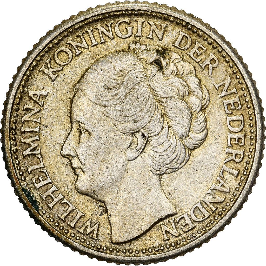 Países Bajos, Wilhelmina I, 25 Cents, 1944, Philadelphia, Plata, MBC, KM:164