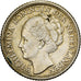 Países Bajos, Wilhelmina I, 25 Cents, 1944, Philadelphia, Plata, MBC, KM:164