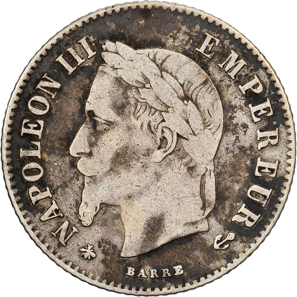 France, Napoleon III, 20 Centimes, 1866, Paris, Silver, VF(30-35), Gadoury:308