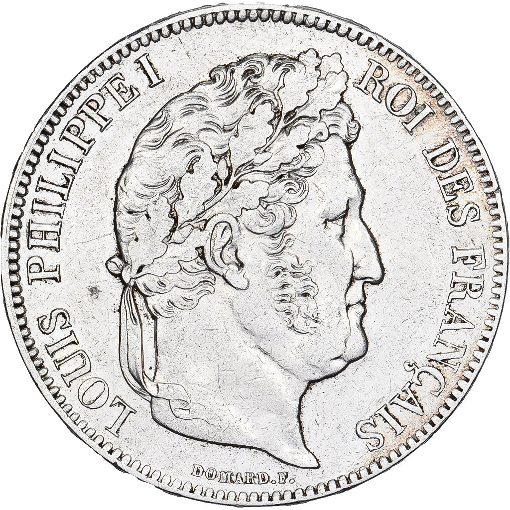 Moneta, Francia, Louis-Philippe, 5 Francs, 1839, Bordeaux, BB, Argento