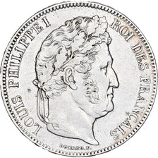 Moneta, Francia, Louis-Philippe, 5 Francs, 1839, Bordeaux, BB, Argento
