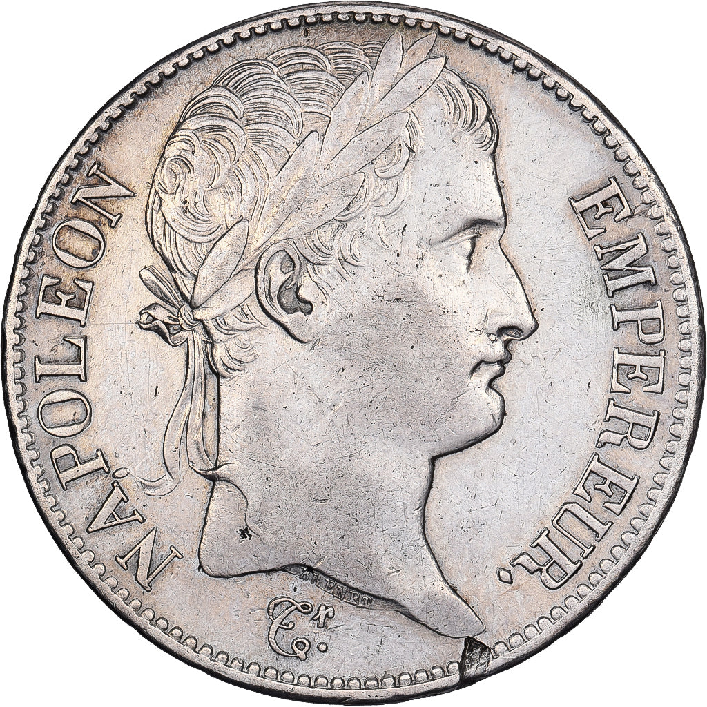 France, 5 Francs, 1810, Bayonne, Silver, EF(40-45), Gadoury:584