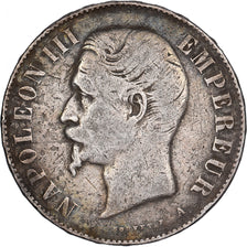 Francia, Napoleon III, 5 Francs, Napoléon III, 1856, Paris, Plata, BC+