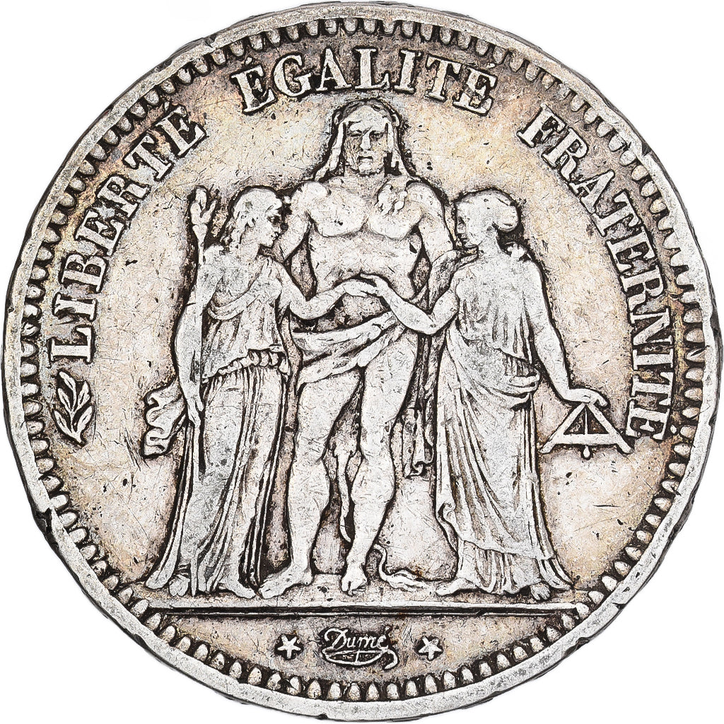 Deuxième République, 5 Francs Hercule, 1848 A, KM 756.1