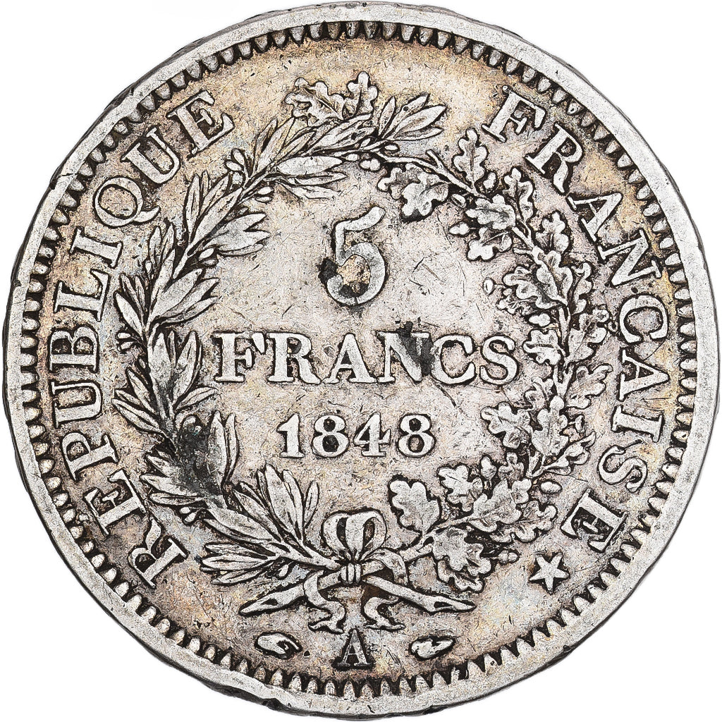 Deuxième République, 5 Francs Hercule, 1848 A, KM 756.1