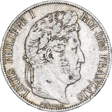 Moneta, Francia, Louis-Philippe, 5 Francs, 1847, Paris, MB+, Argento, KM:749.1