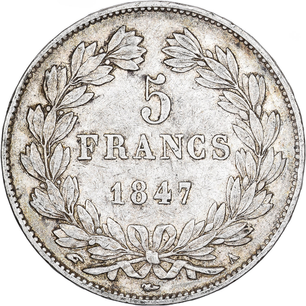 Coin, France, Louis-Philippe, 5 Francs, 1847, Paris, VF(30-35), Silver