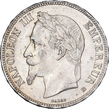 Francia, Napoleon III, 5 Francs, 1868, Strasbourg, Plata, MBC+, Gadoury:739