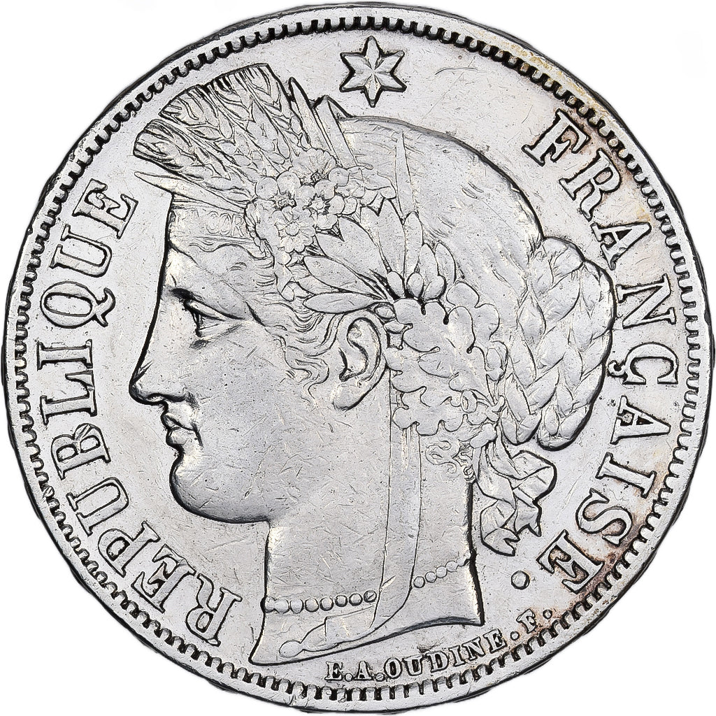 Frankreich, 5 Francs, Cérès, 1870, Paris, Silber, SS, KM:818.1