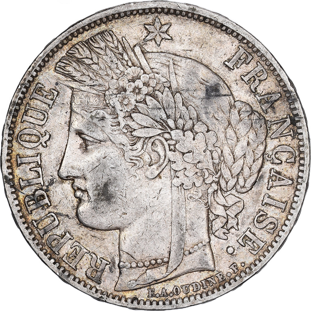 Francia, 5 Francs, Cérès, 1850, Paris, Argento, BB, Gadoury:719, KM:761.1