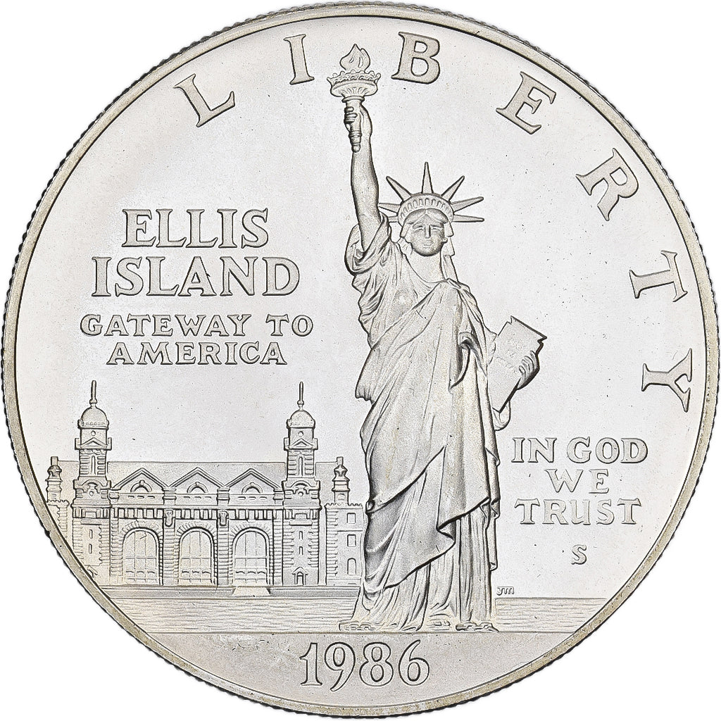 United States, 1 Dollar, 1986, San Francisco, KM #214, MS(65-70), Silver, 38.1,.