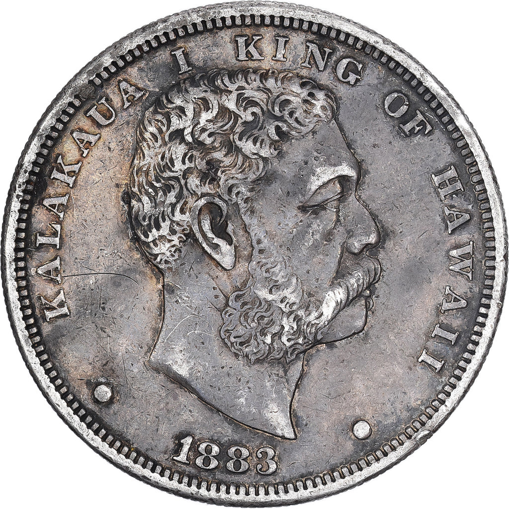Hawaii, Kalakaua I, Dollar, Akahi Dala, 1883, BB, Argento, KM:7