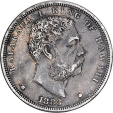 Hawaii, Kalakaua I, Dollar, Akahi Dala, 1883, BB, Argento, KM:7