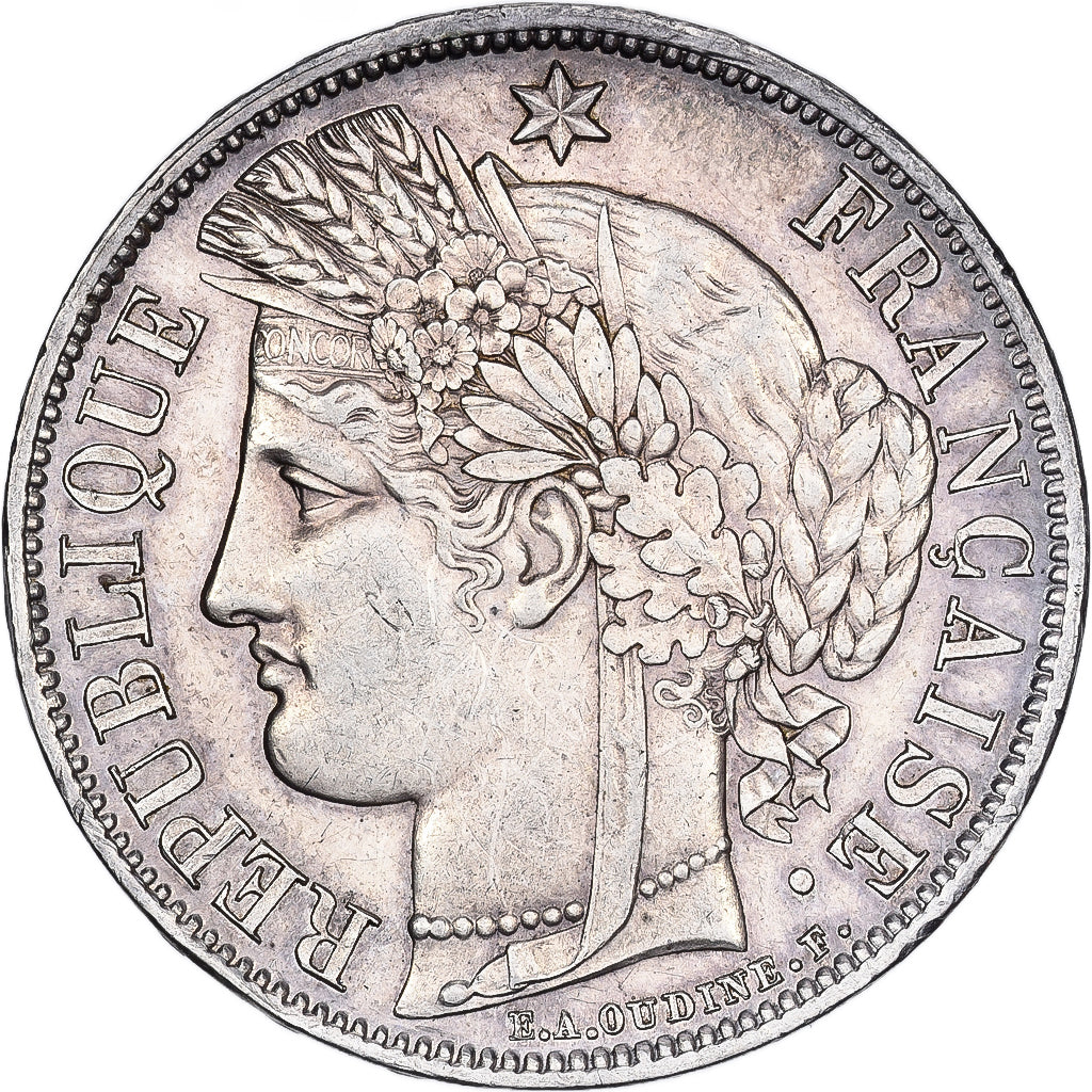 FRANCE, Cérès, 5 Francs, 1851, Paris, KM:761.1, TTB+, Silver, Gadoury 719