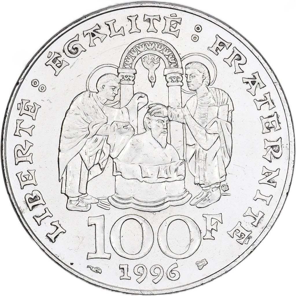Frankreich, Clovis, 100 Francs, 1996, AU(55-58), Silber, KM:1180, Gadoury:953